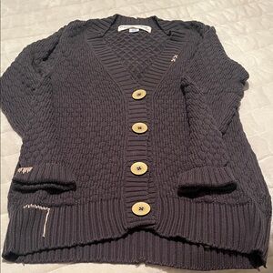 Elegant Black Button-Up Cardigan